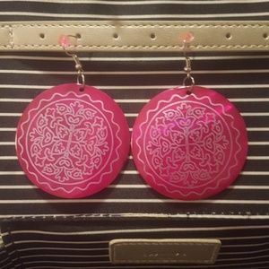 Pink shell earrings